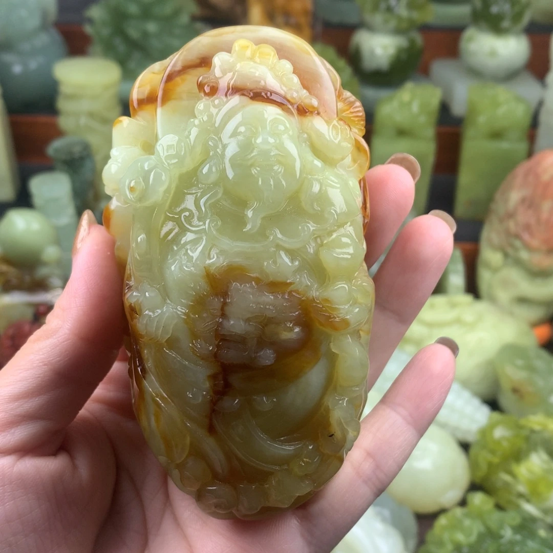 岫玉未镶嵌手把件