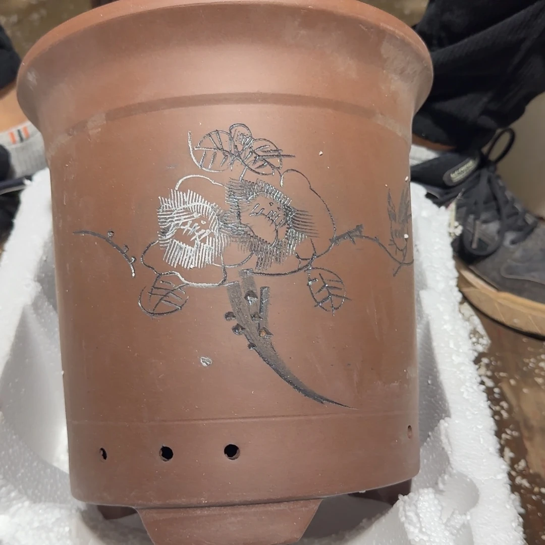 紫砂花盆瑕疵是我最