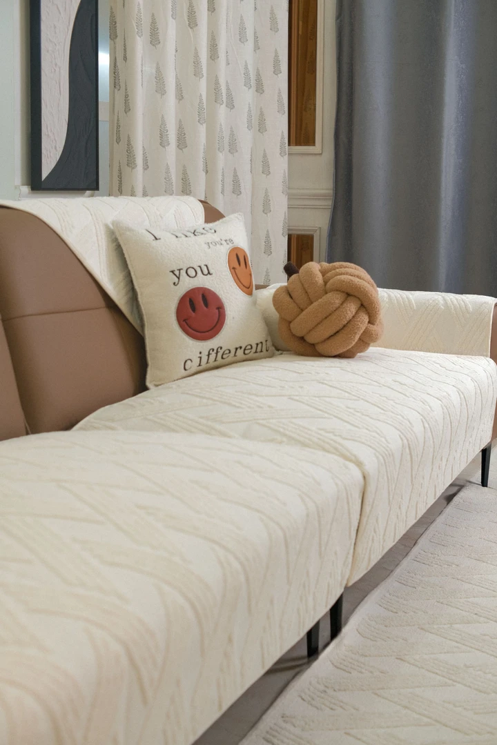 MiaoDing/淼顶高级感雪尼尔四季通用简约坐垫防滑皮沙发垫套罩