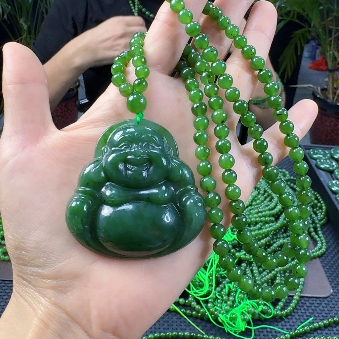 颈饰未镶嵌和田玉（碧玉）50