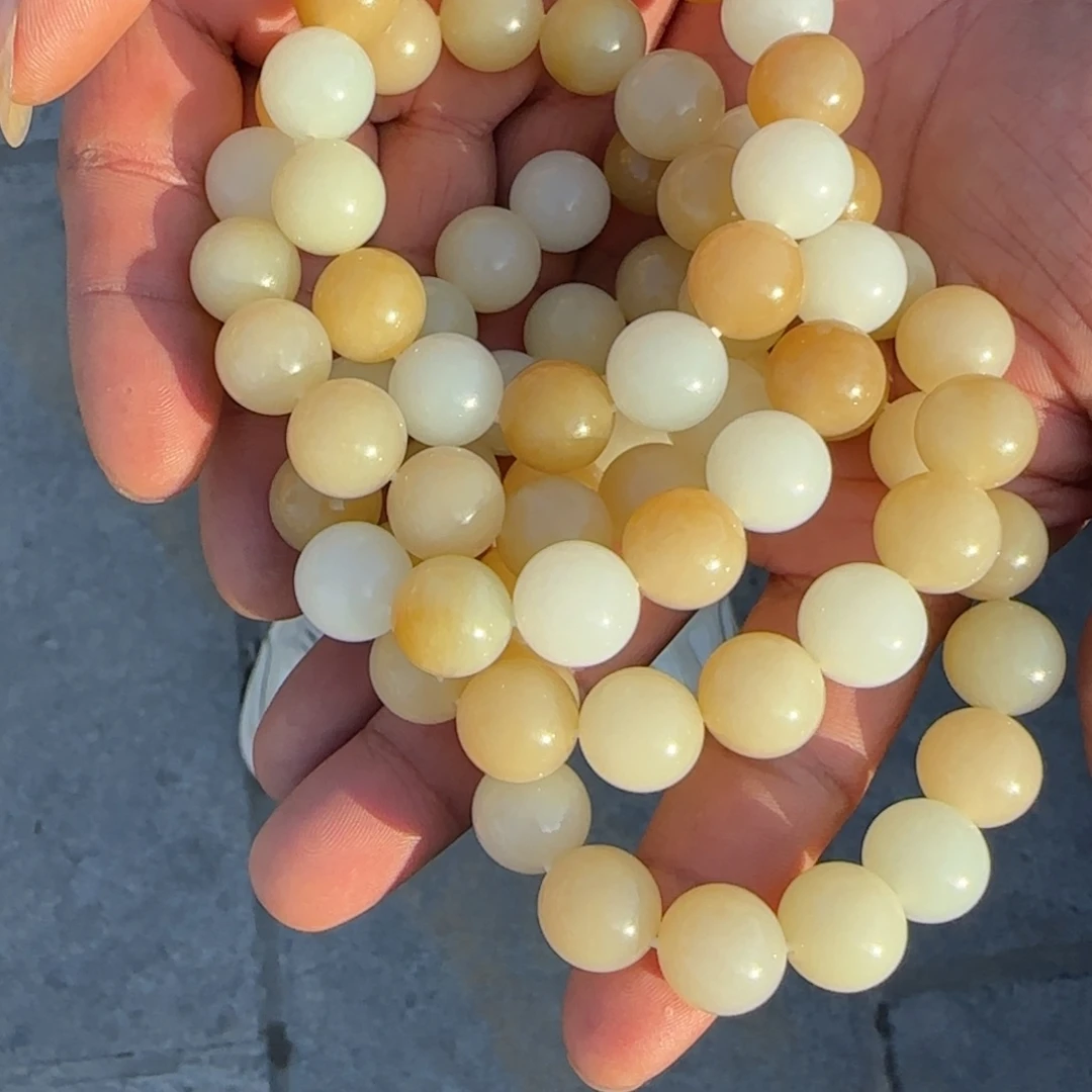 和田玉未镶嵌颈饰卡十4糖白