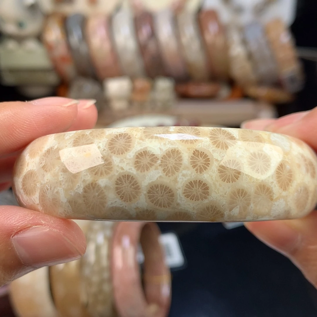 【闪购商品】硅化珊瑚（珊瑚玉）未镶嵌颈饰精品手镯60.6口（20号）