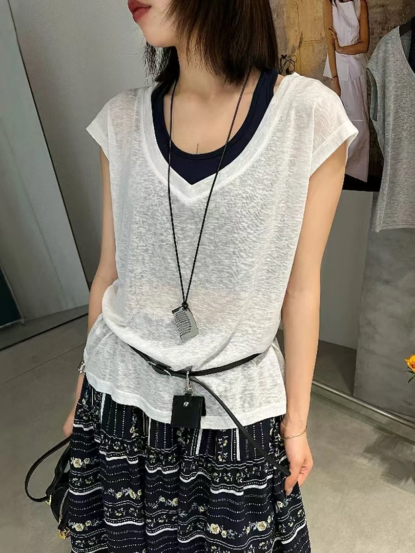 A.Li2025夏季新款韩系百搭夹两件上衣2916