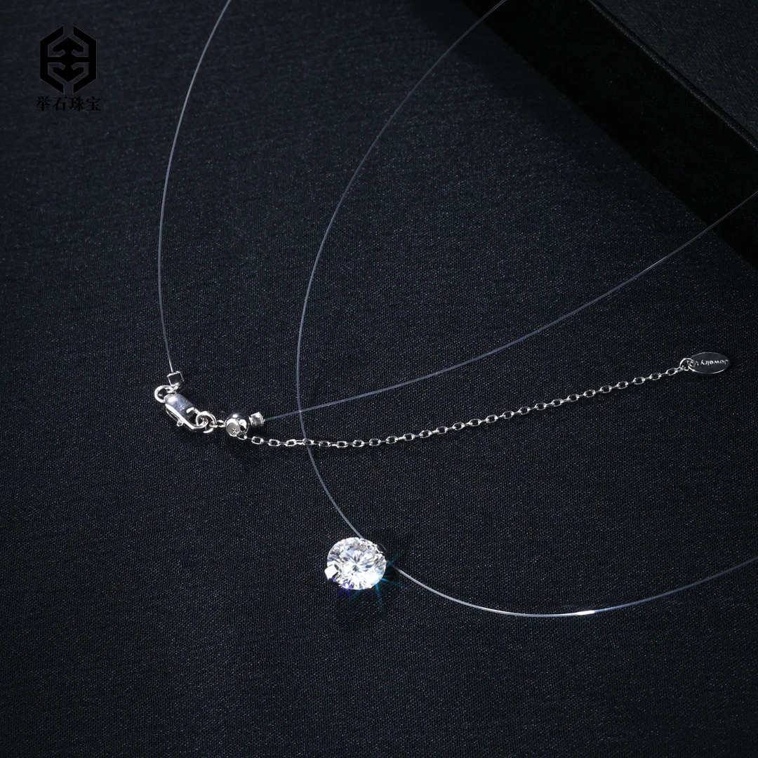 925银莫桑石银制品 【举石】X0603-9819-014莫桑钻项链（一件）u