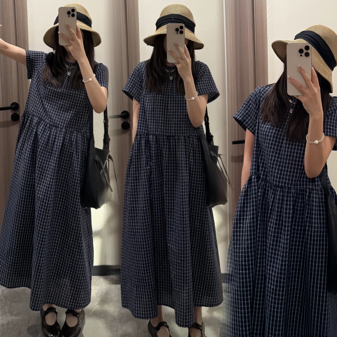 橙子家-夏季新款大码连衣裙显瘦遮肉孕妇装孕期穿搭时尚中长款