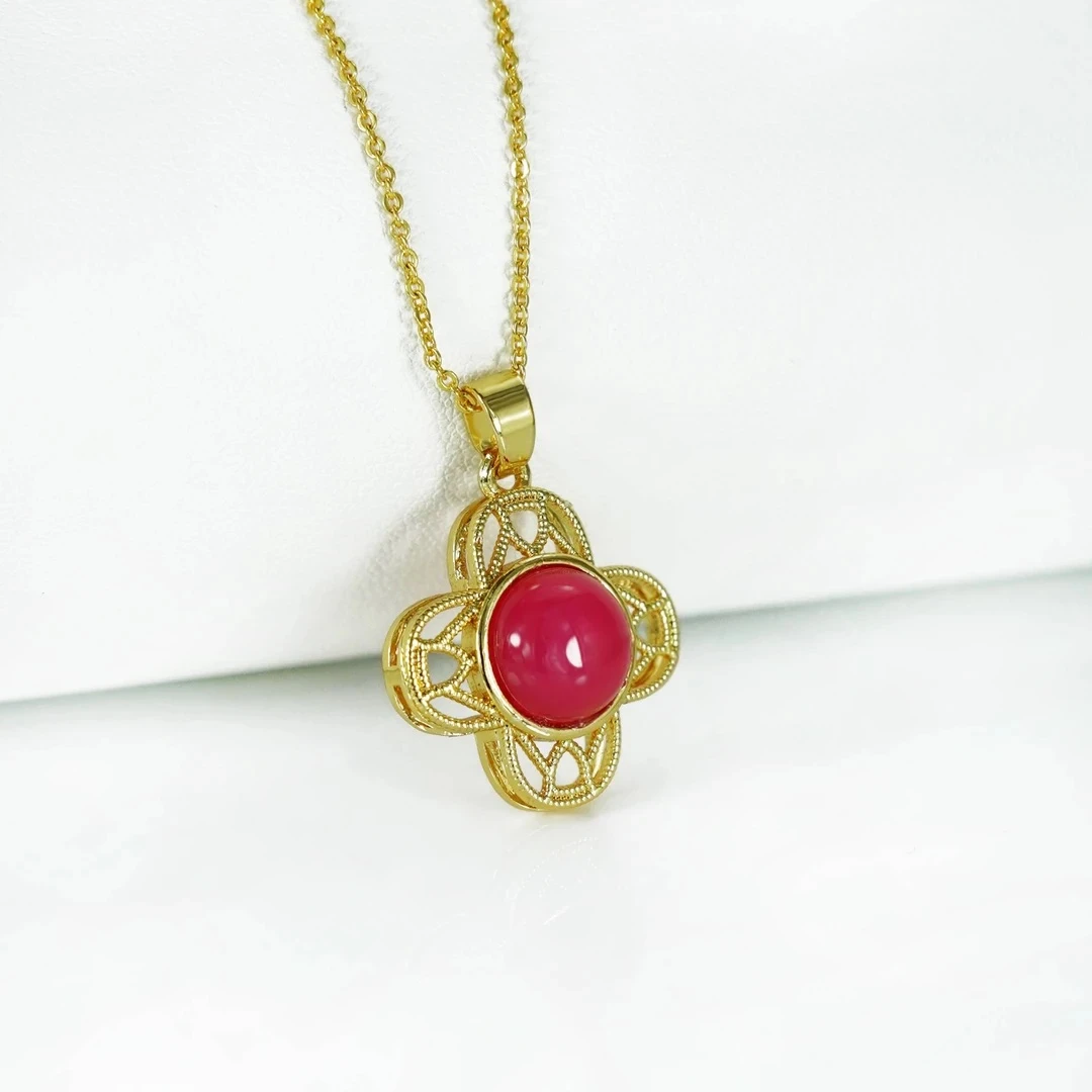 【官方严选】天然雪域红景天四叶草吊坠 带链子