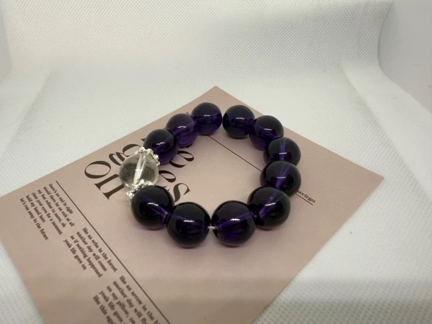 非金属玻璃手链 多样性发一天然净体暮光紫冰种  时尚必备品