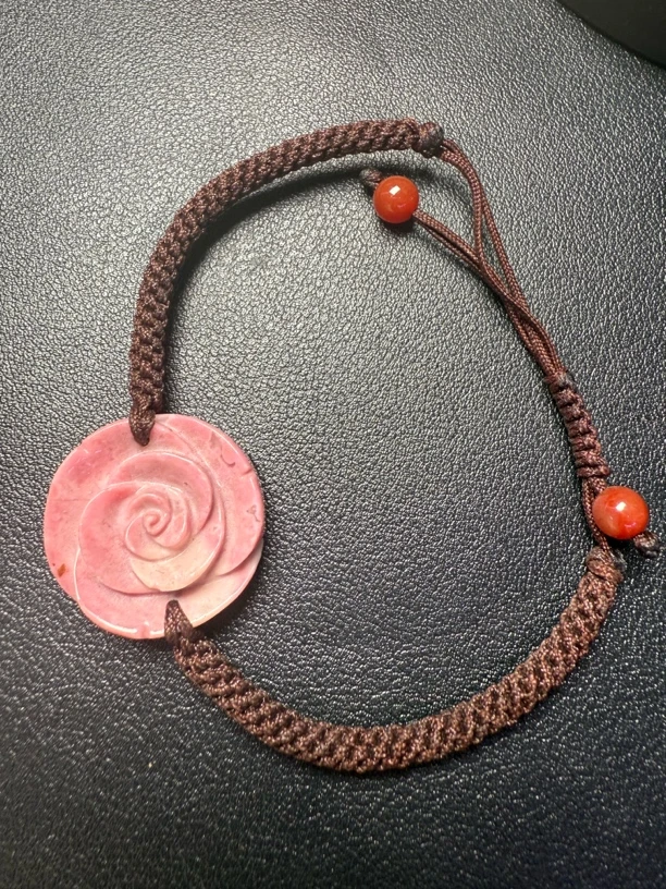 蔷薇石手绳花开富贵