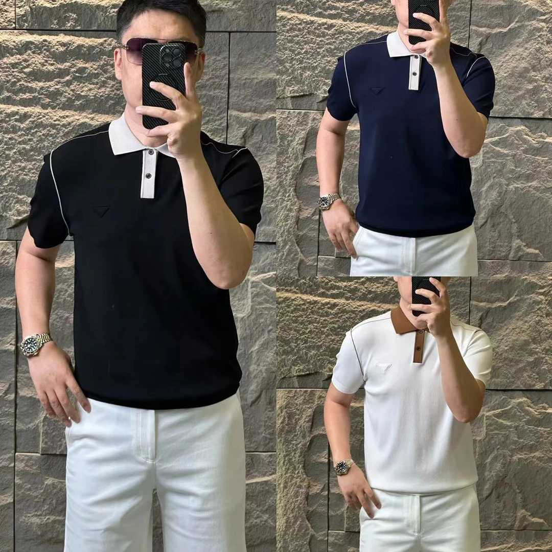 56613【公元·名品】轻奢欧货男士25夏 | 简约时尚撞色翻领短袖T恤衫