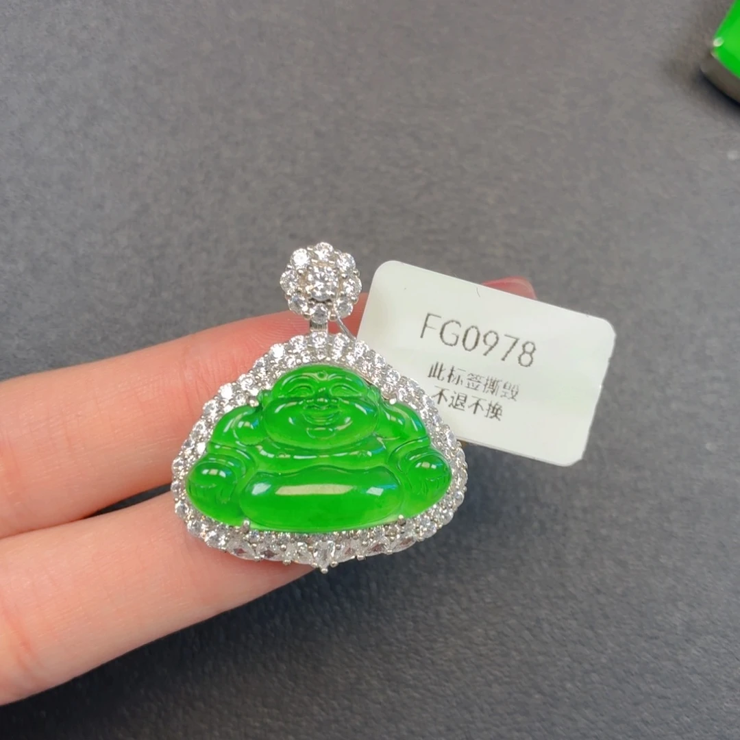 翡翠银S925镶嵌戒指