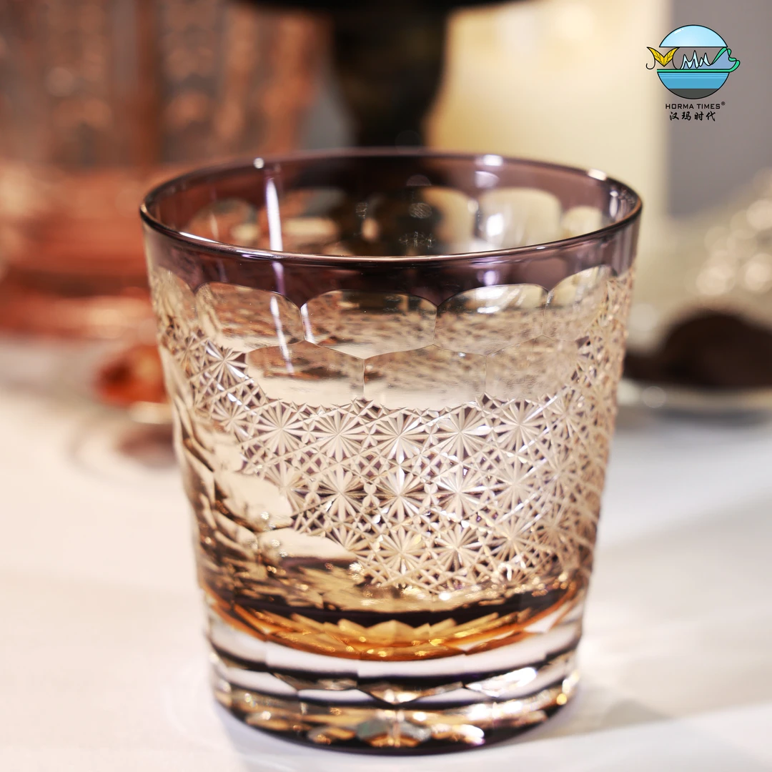 【新品上市】微光融雪个性创意日式威士忌洋酒杯江户切子手工切割