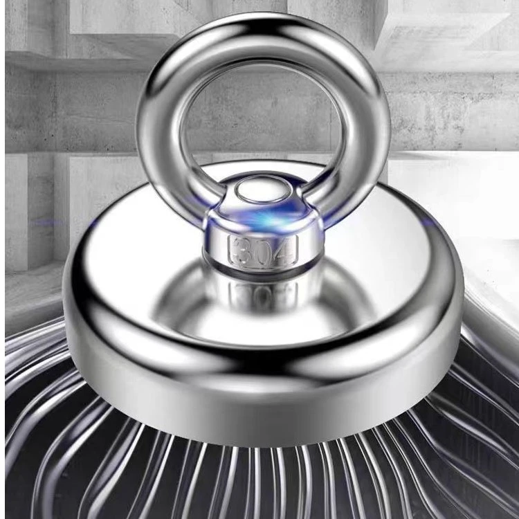 强力圆形打捞磁铁高强度磁力钕铁硼吸铁神器强磁打捞器