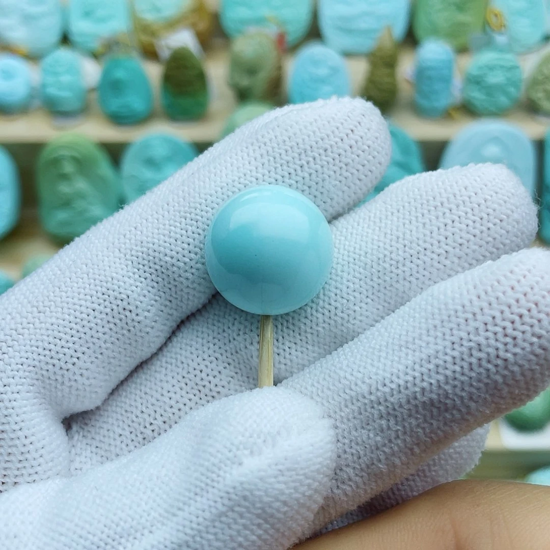 未镶嵌绿松石珠宝奇石17m m