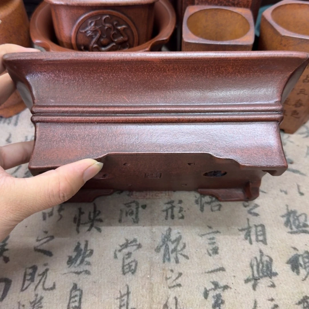 紫砂花盆宜兴紫砂正品19x11.5x6.8