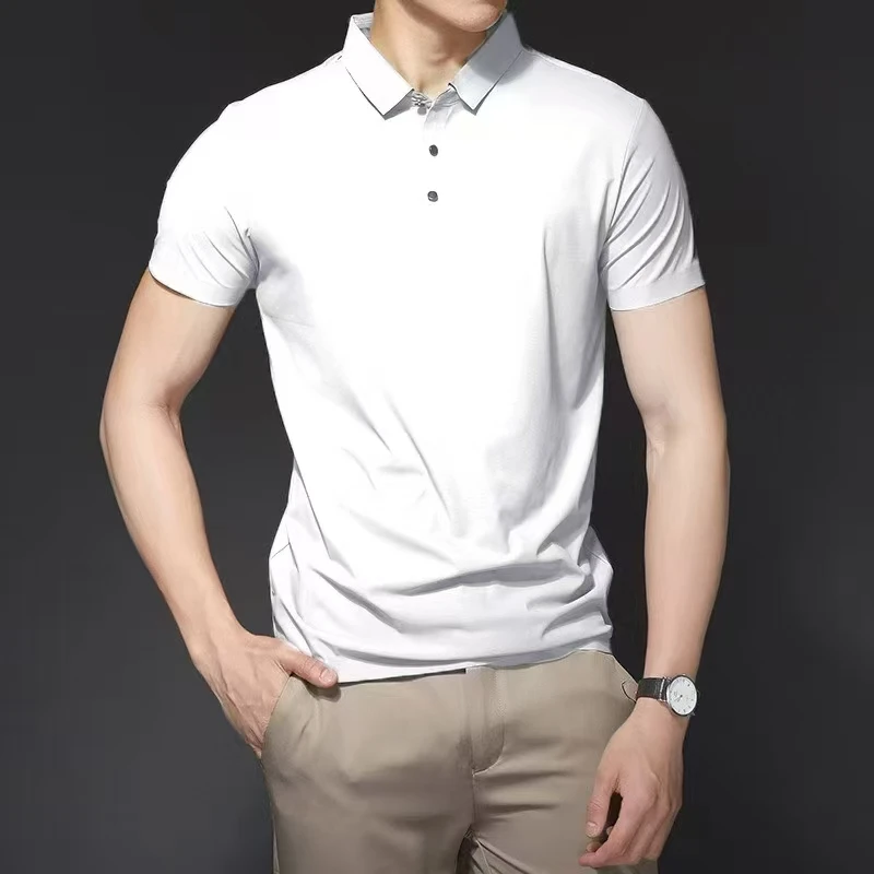 【银标茑_POLO】高奢舒适时尚翻领高定奢品休闲男女polo衫NN（深度）