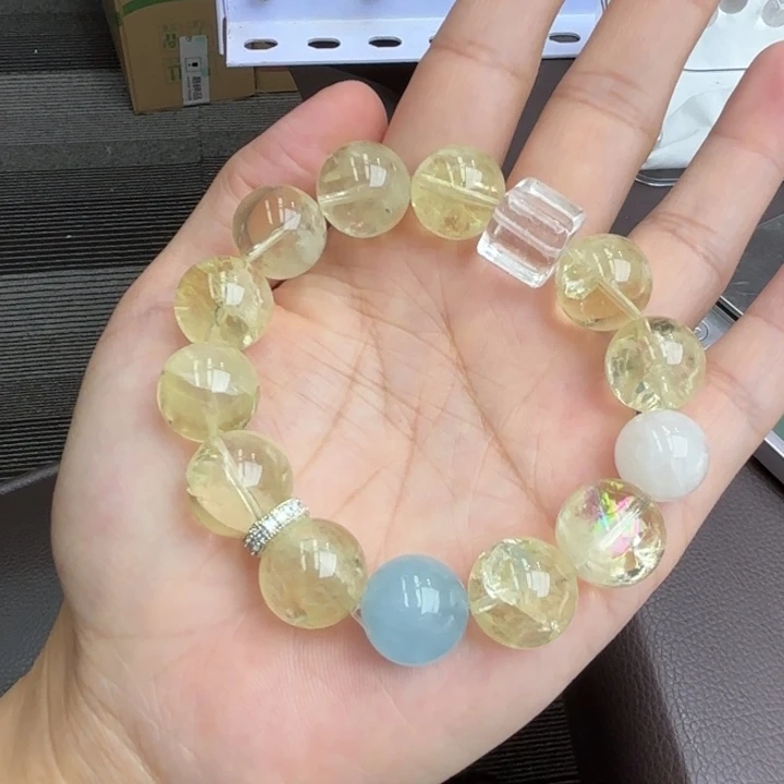 未镶嵌手链水晶黄阿塞