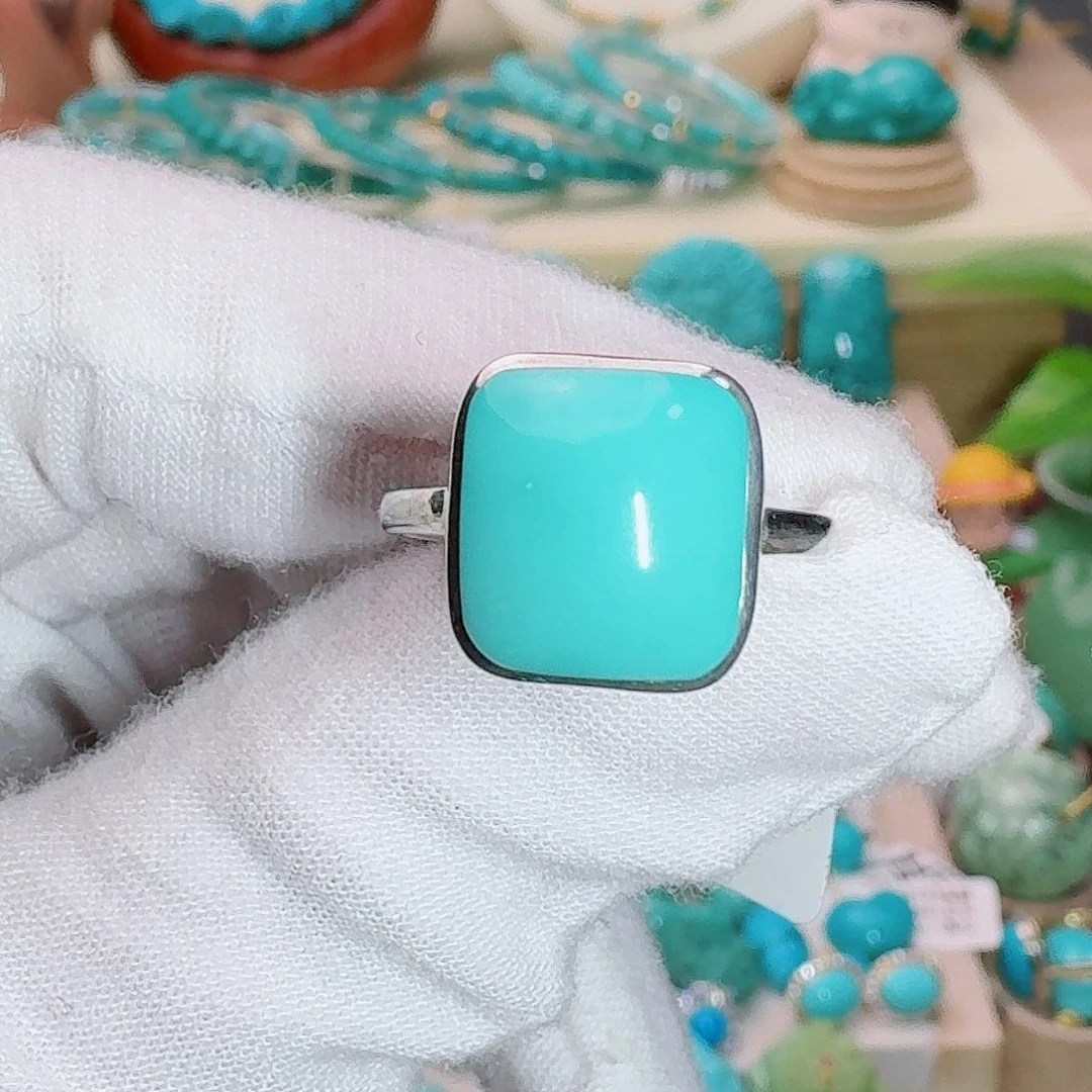 绿松石银S925镶嵌珠宝奇石