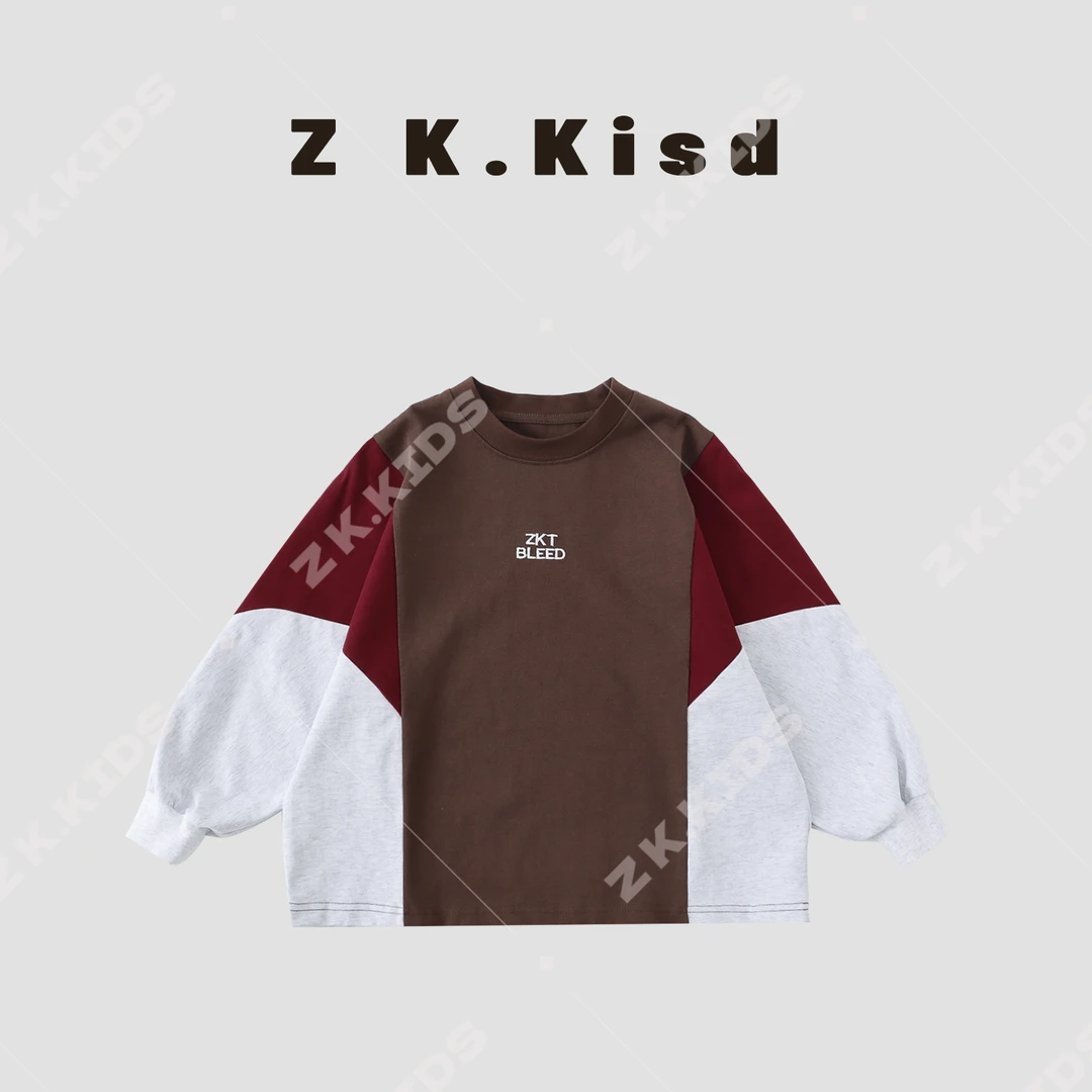 【Z&K】春秋长袖百搭儿童休闲时尚潮流简约舒适长袖卫衣ZK-121258