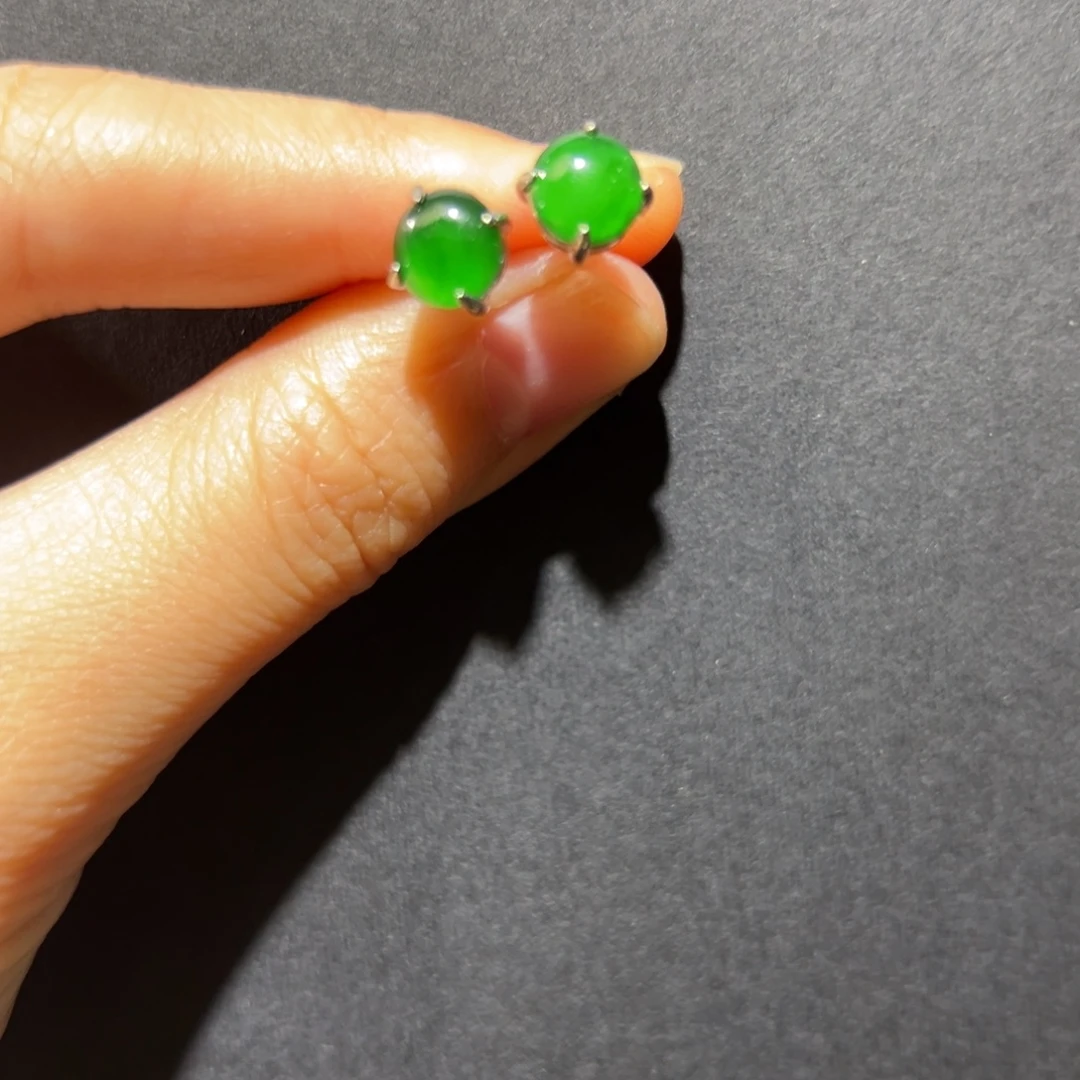 翡翠未镶嵌戒指翡翠耳钉