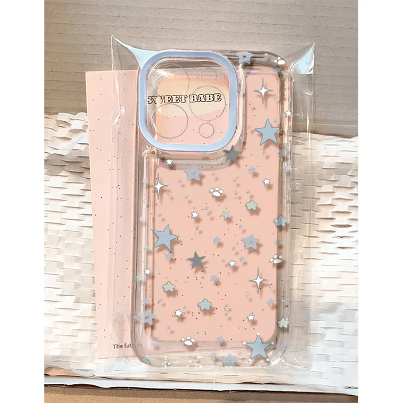 ins星星适用苹果16 15手机壳iPhone13promax防摔14 12男女xr软11