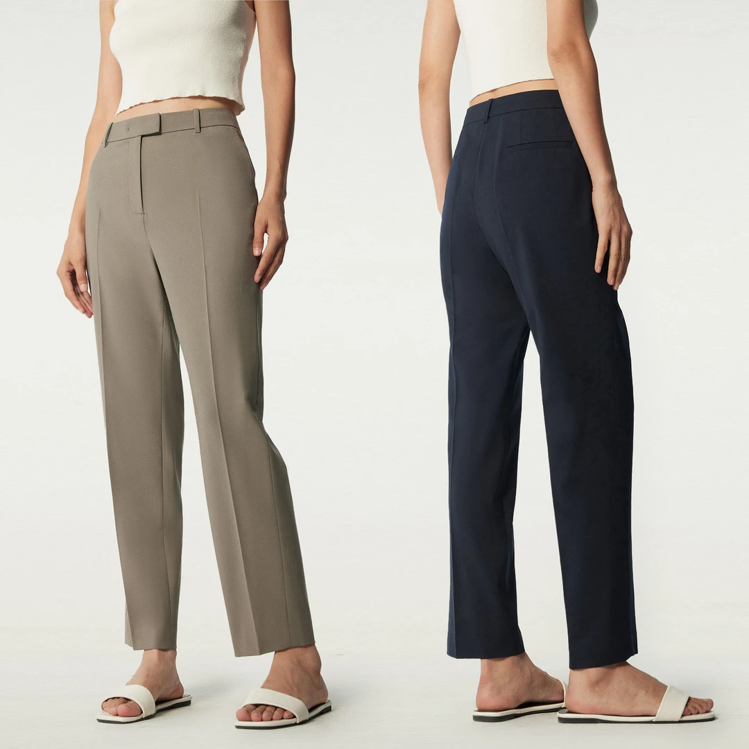 MARIUS“升职裤”染细腻干爽九分锥形小脚裤职业百搭