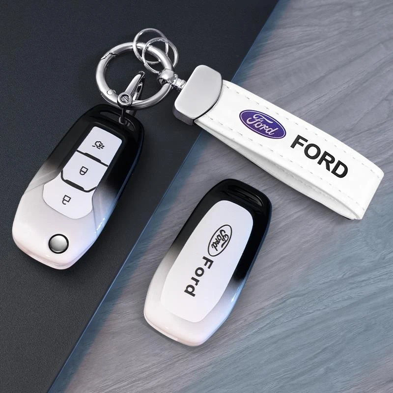 福特领界钥匙套适用江铃域虎7男9驭胜s350汽车钥匙包壳扣高档渐变