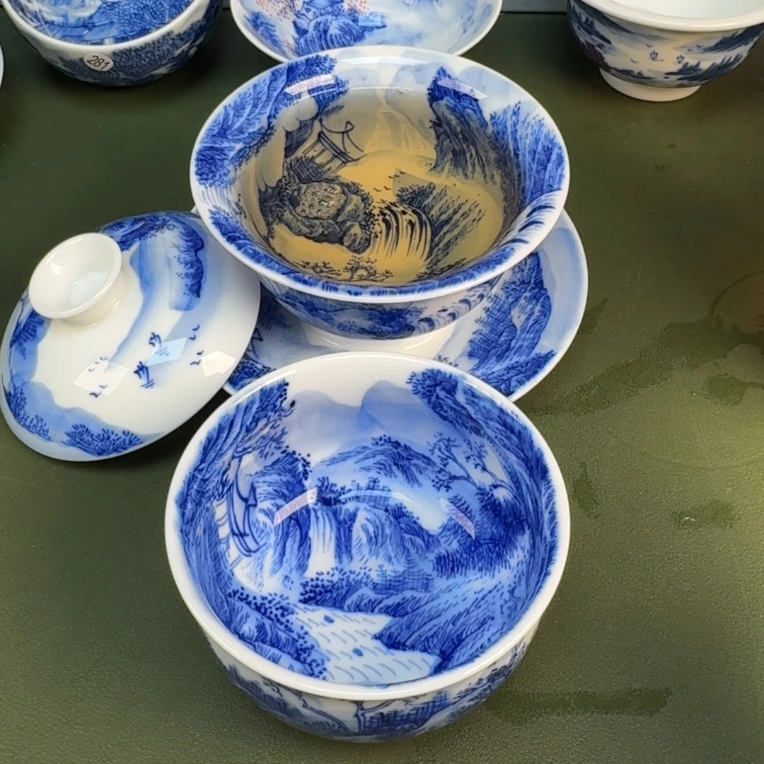 陶景德镇纯手绘茶具圆圆218219