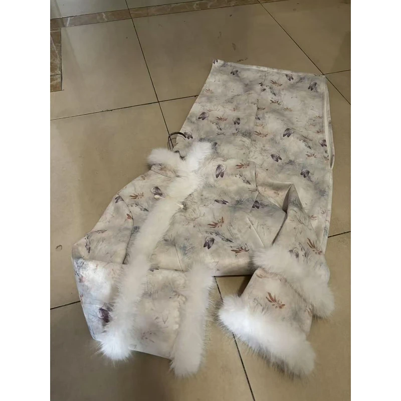 1606 双毛 （紫恋蝶舞）加绒 旗袍