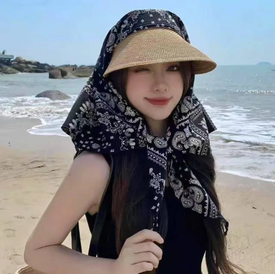 T110遮阳帽女夏季新款大檐防紫外线黑色