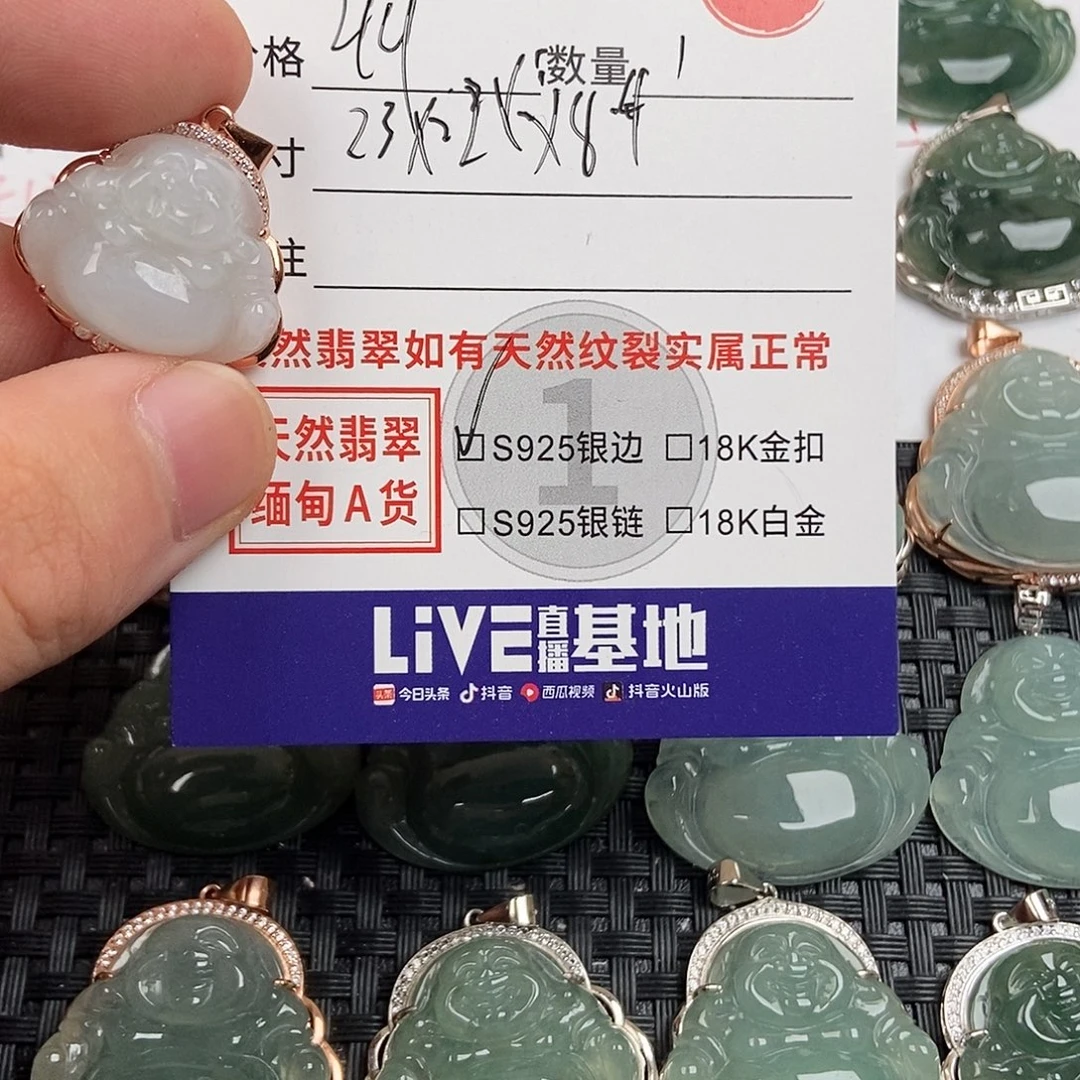 翡翠银S925镶嵌颈饰