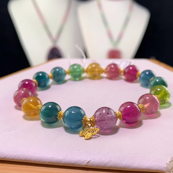 双色碧玺手链未镶嵌