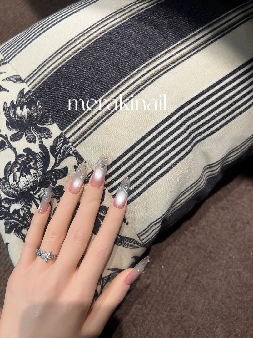 「公主项链」超精致轻奢穿戴甲定制甲型可自选清透纯欲博主风美甲