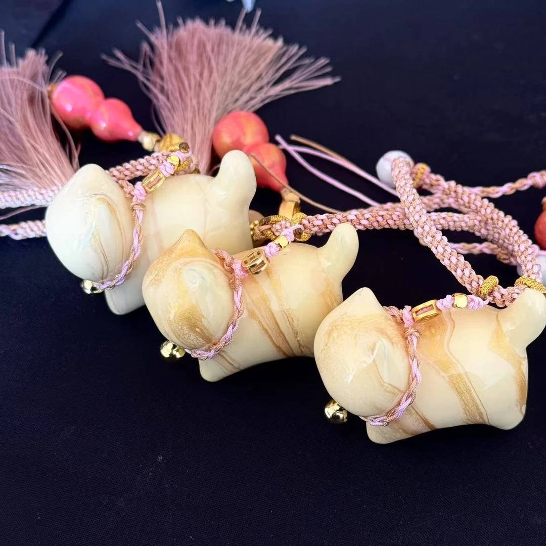 黄色猫咪挂饰包挂F61多样性发货一件