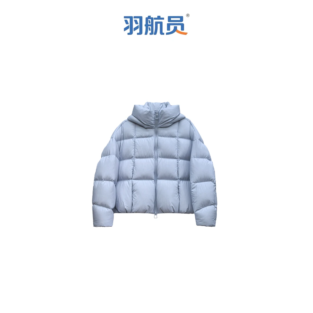 【羽航员】2025款洋气面包服连帽款羽绒服