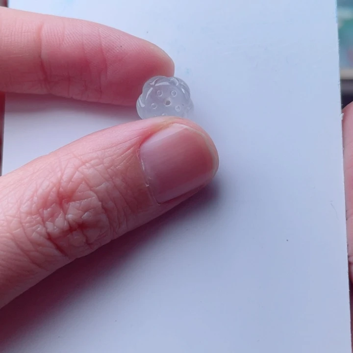 未镶嵌定制翡翠莲花珠，冰娇润