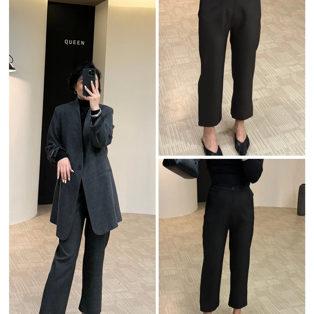 美丽怒推显瘦西服九分烟管裤160斤以内（23672-2）