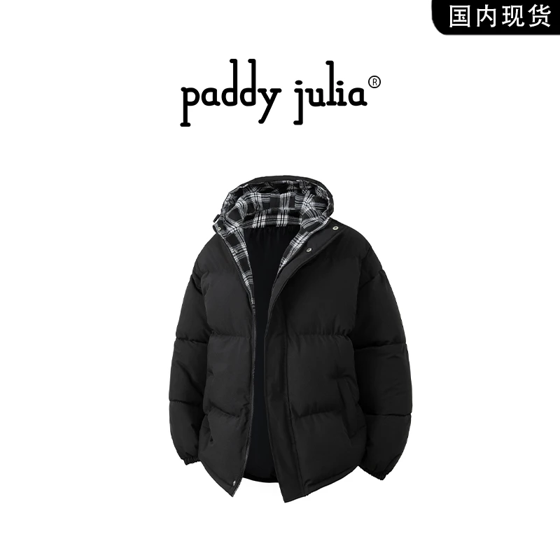 Paddy julia美式连帽棉衣男士秋冬季时尚百搭休闲外套高级感衣服