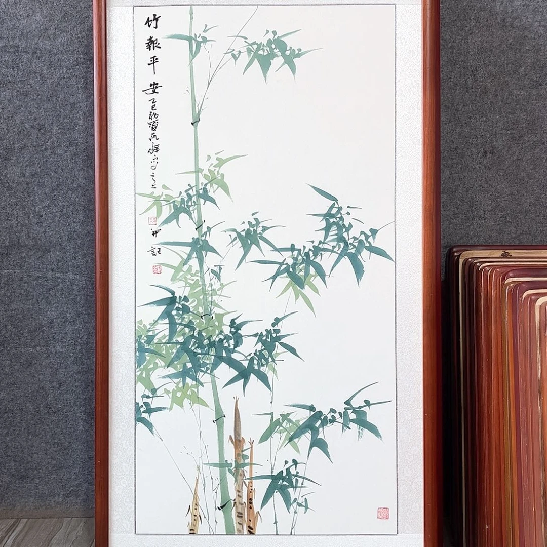国画书画作品带框63×123