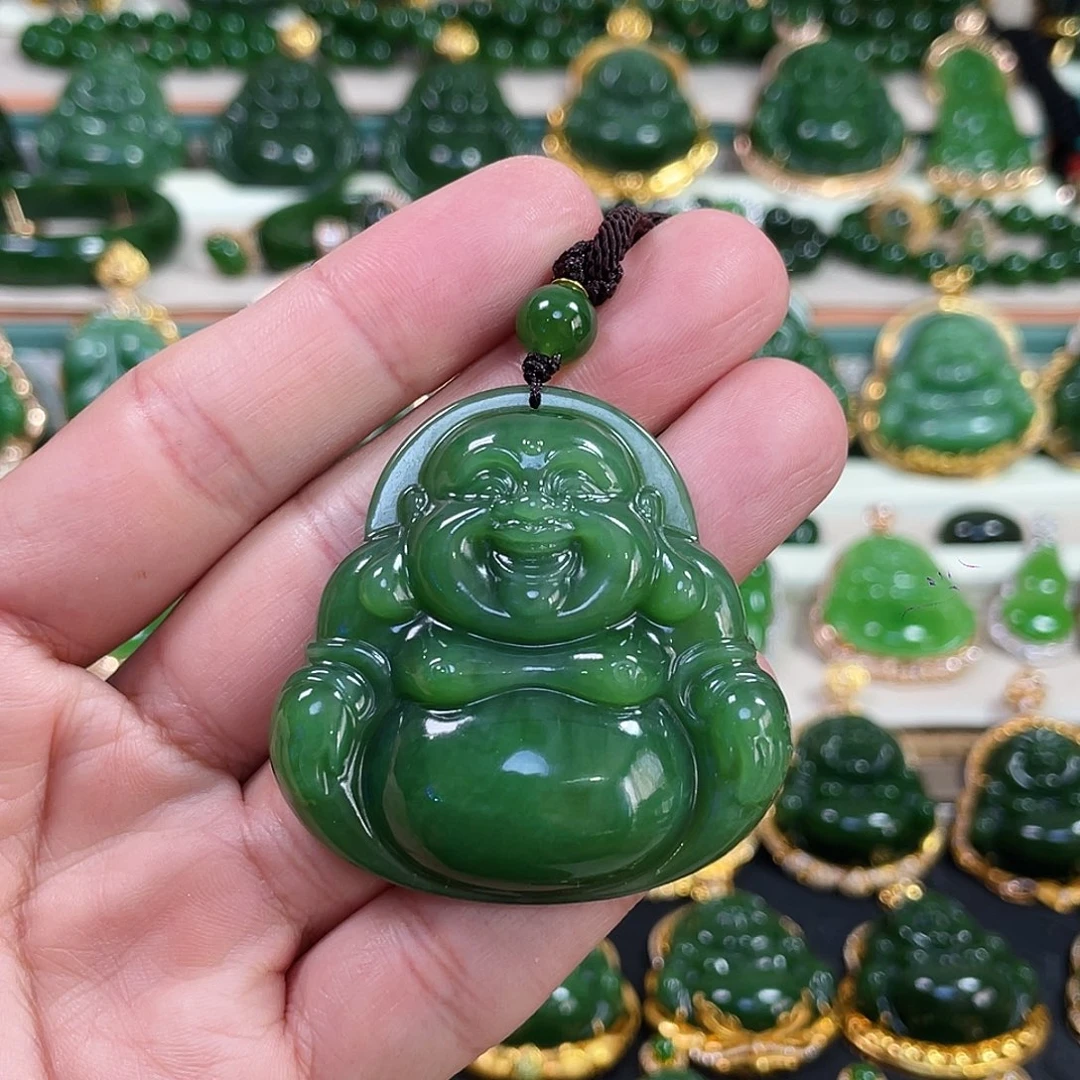 和田玉（碧玉）未镶嵌颈饰50mm