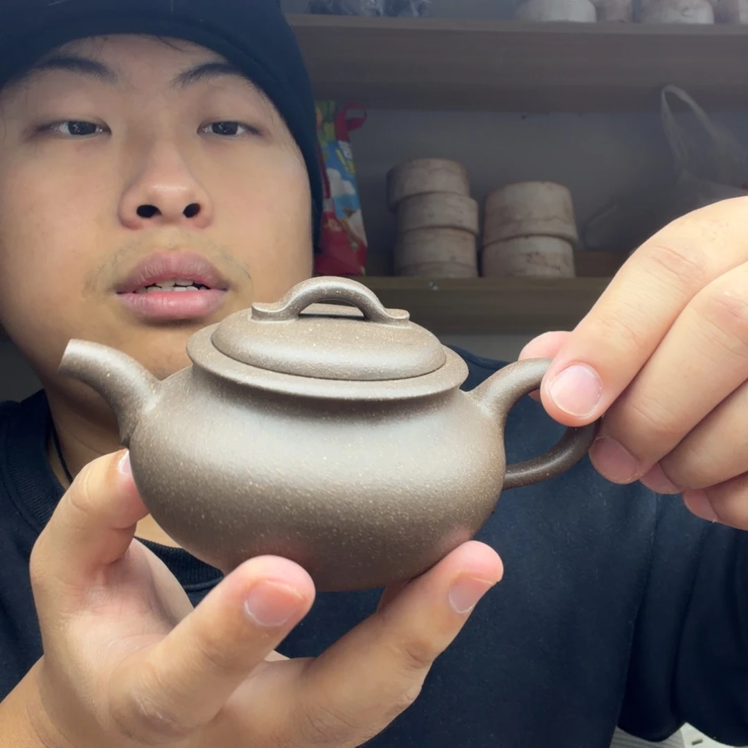 茶壶紫砂半手工 三足