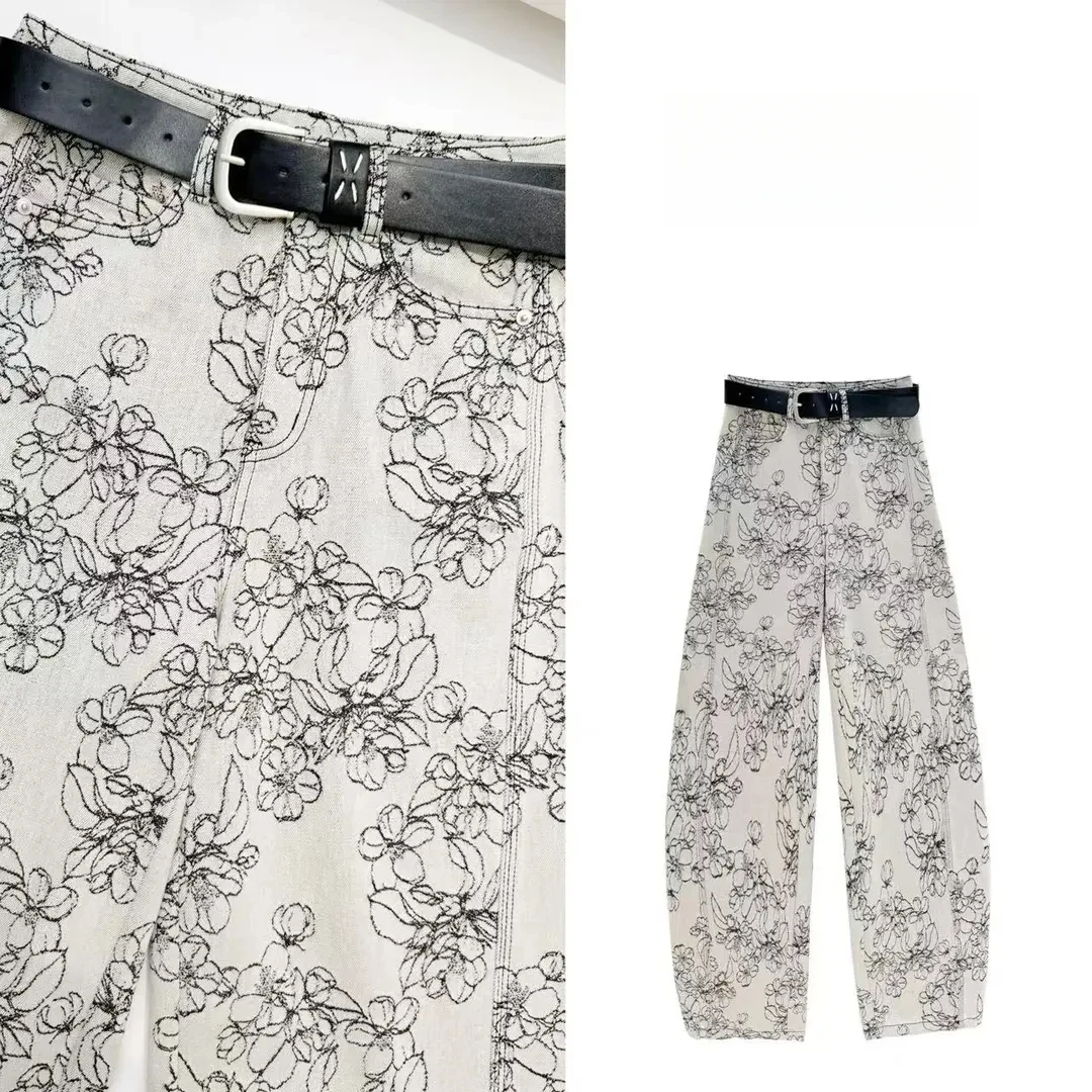 2025春季夏季新款时尚宽松重工休闲牛仔裤CC