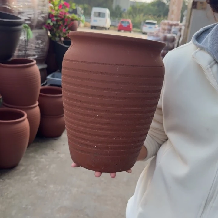 花盆紫砂口20高26宜兴紫砂