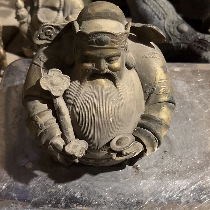 达***)黄铜摆件，文房工艺品摆件