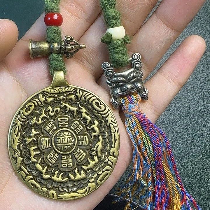 不***心铜铁合金类藏传工艺品九宫八卦