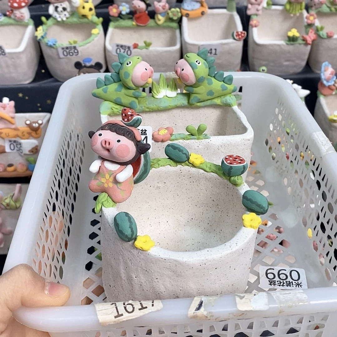 小***u米诺多肉花盆144