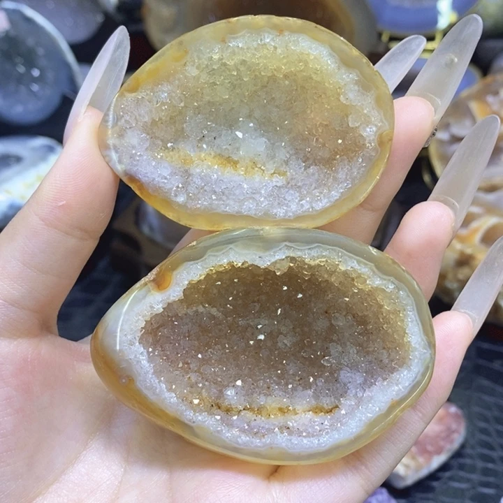 未镶嵌珠宝半成品紫晶彩晶盆
