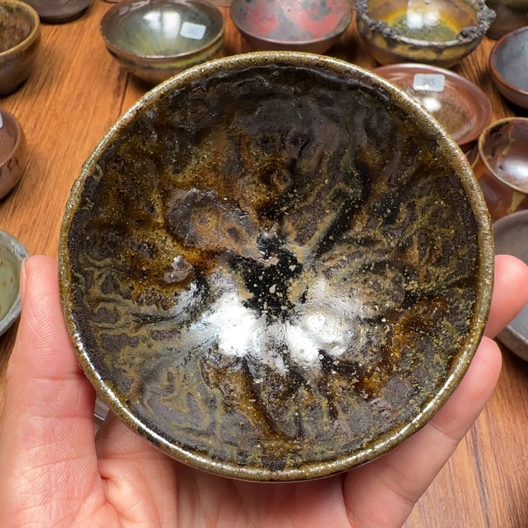 柴烧建盏茶盏茶杯412