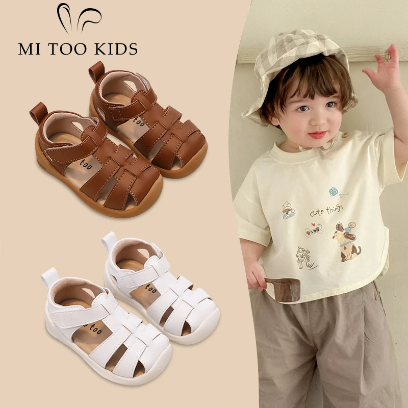 宝宝凉鞋透气百搭时尚男女小童防滑软底包头鞋夏季新款婴儿学步鞋