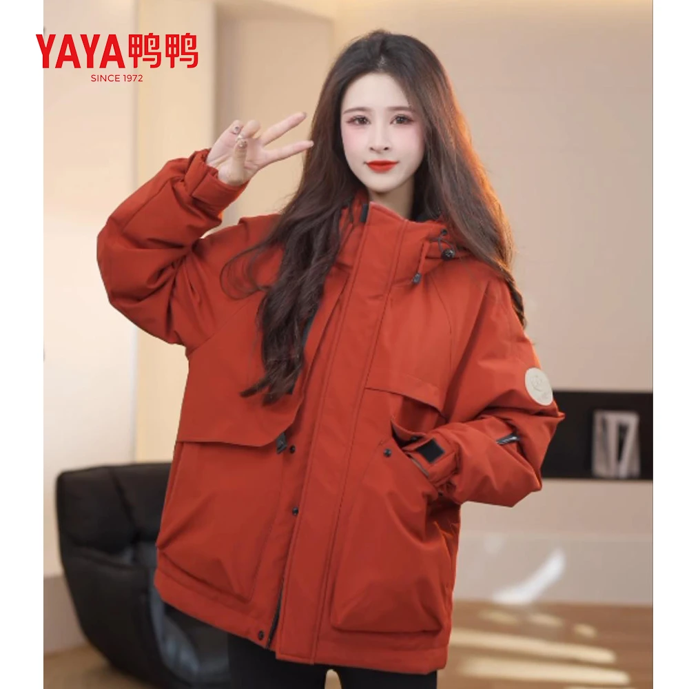 YAYA/鸭鸭时尚户外百搭情侣秋冬保暖防风加厚羽绒服YE4B006337P