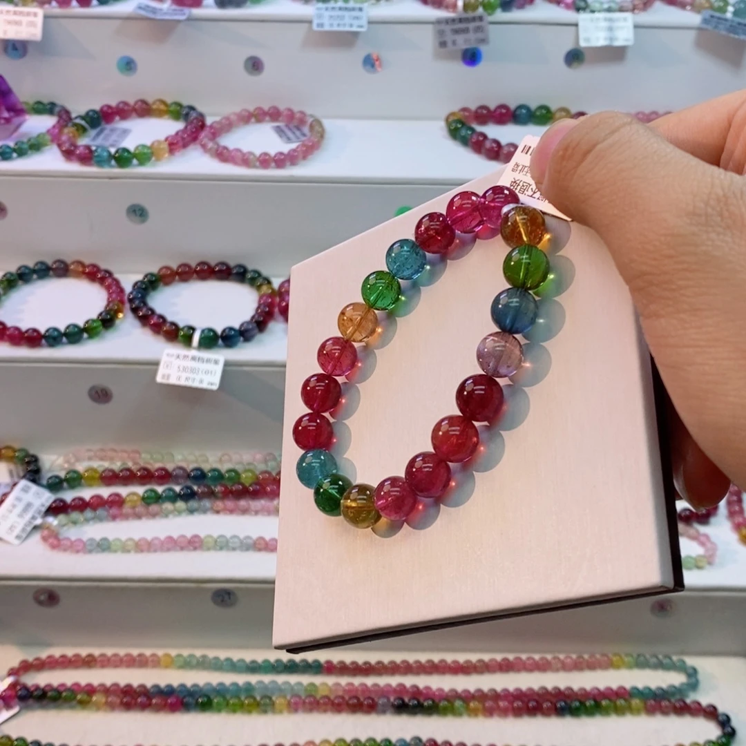 兔***6碧玺手串未镶嵌多样性发一条